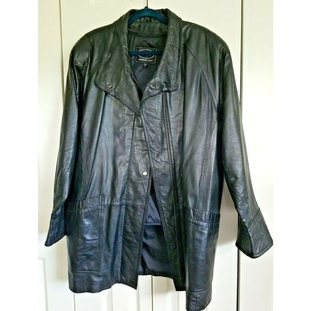 Tannery West Men's‎ Small 100% Leather Jacket Thermolite Lined Removeable Liner